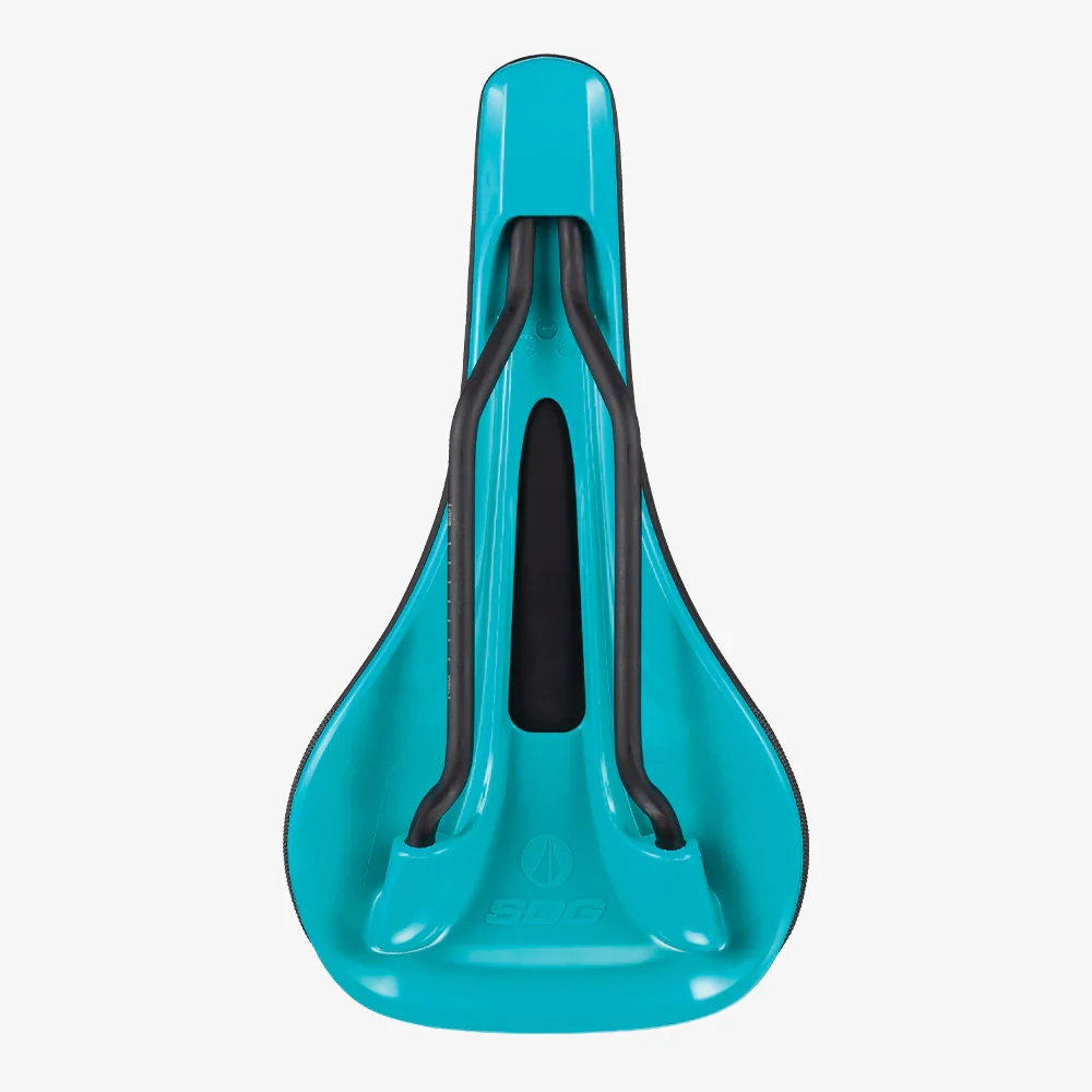 SDG Bell V3 Rails Lux Alloy Sedlo černá/tyrkysová