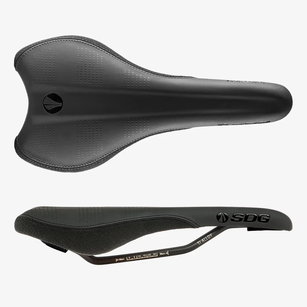 SDG RADAR MTN Rails Titanium-Aluminium Sedlo černé