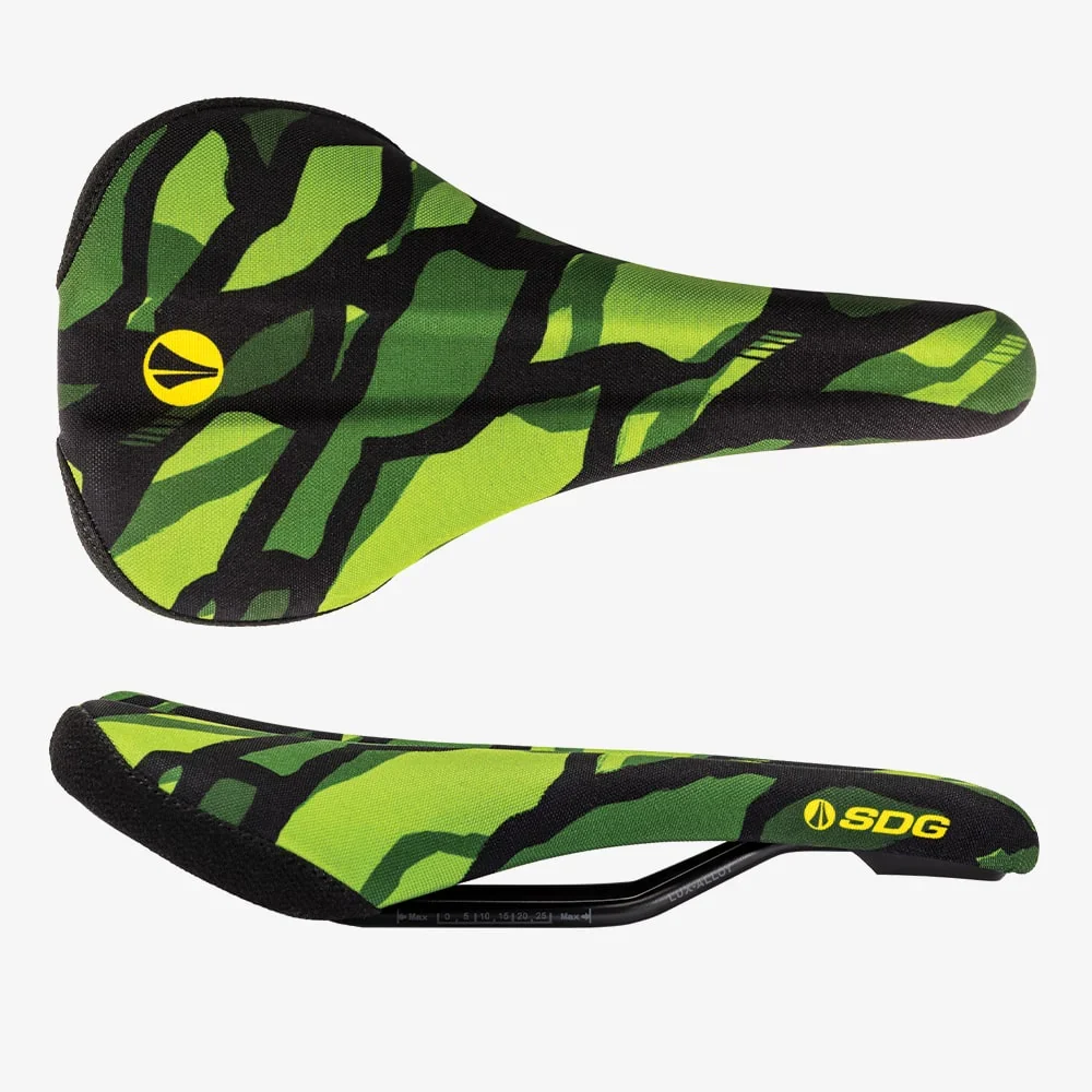 Sedlo SDG Bell V3 TERRA FIRMA Rails Lux Alloy Camo Green