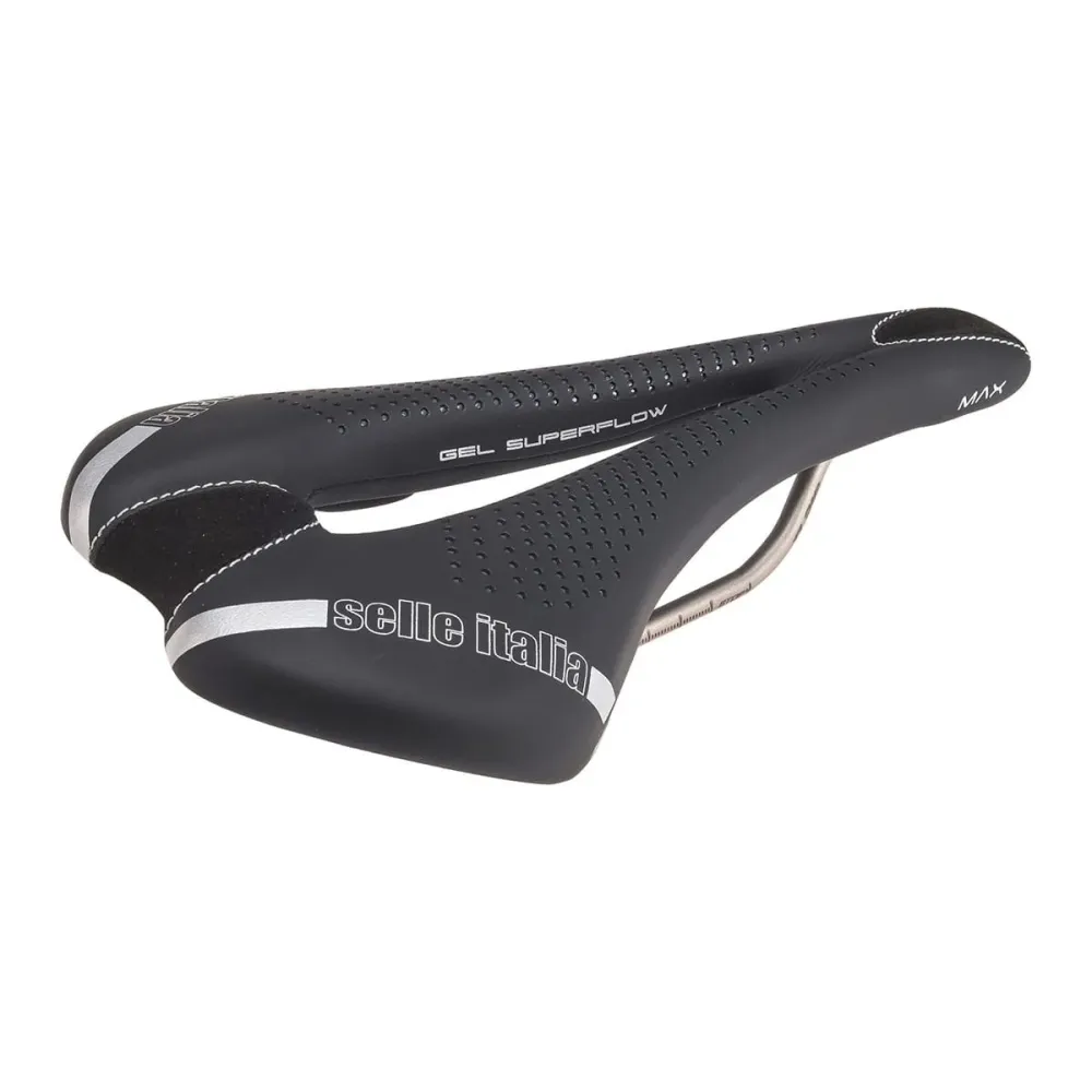 Sedlo SELLE ITALIA MAX SLR GEL SUPERFLOW L Rails TI316 Black