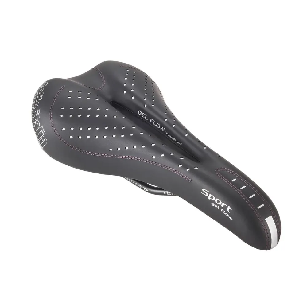 Sedlo SELLE ITALIA SPORT GEL FLOW Kolejnice Manganová černá