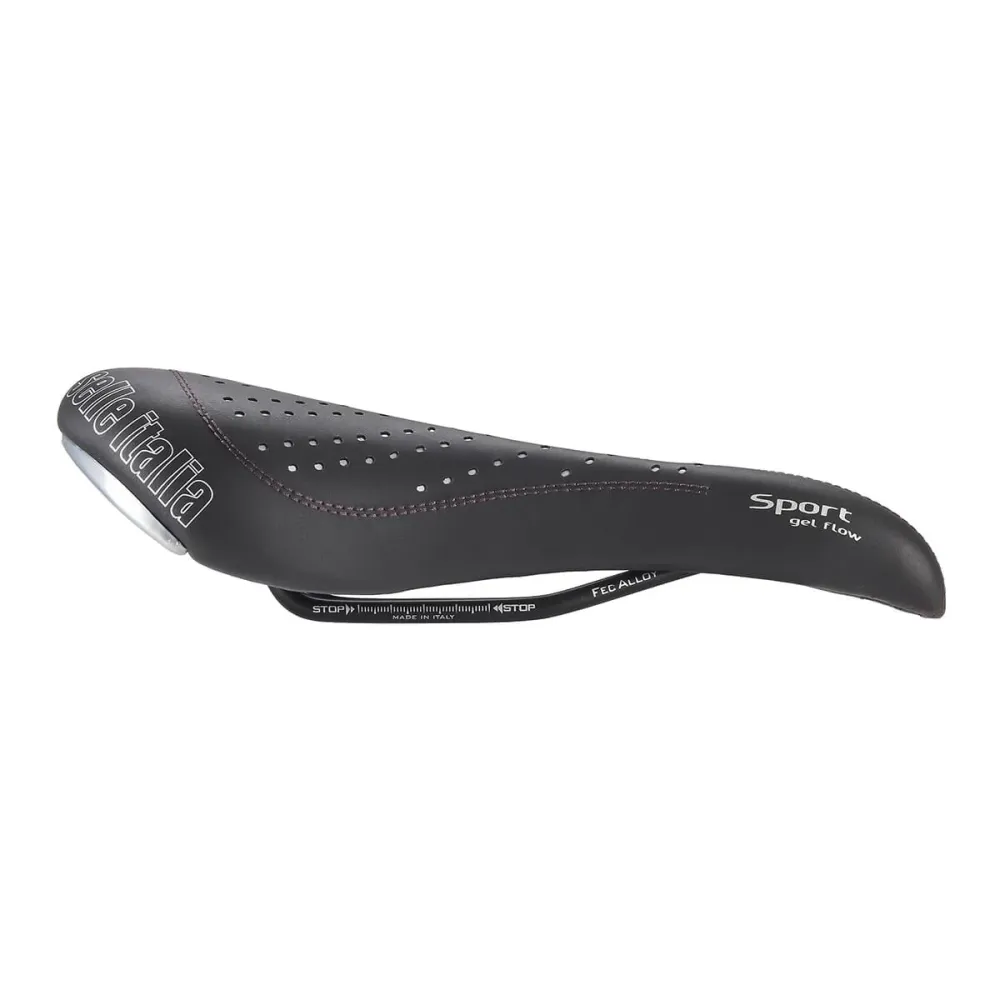 Sedlo SELLE ITALIA SPORT GEL FLOW Kolejnice Manganová černá