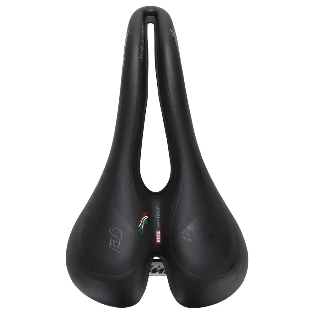Sedlo SMP WELL GEL Šířka 144 mm Ocelové kolejnice Černá