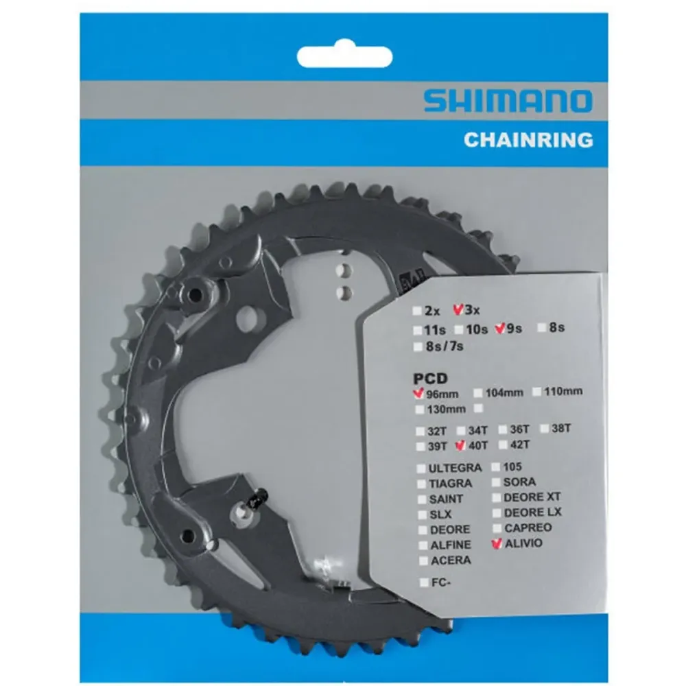 SHIMANO ALIVIO M4000 9V 4 otvory 96 mm střední/vnější řetězový kroužek