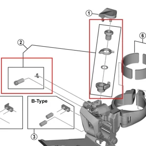 SHIMANO FD-R7100/U6030/5801/R7000/RX400 seřízení utahování kabelů