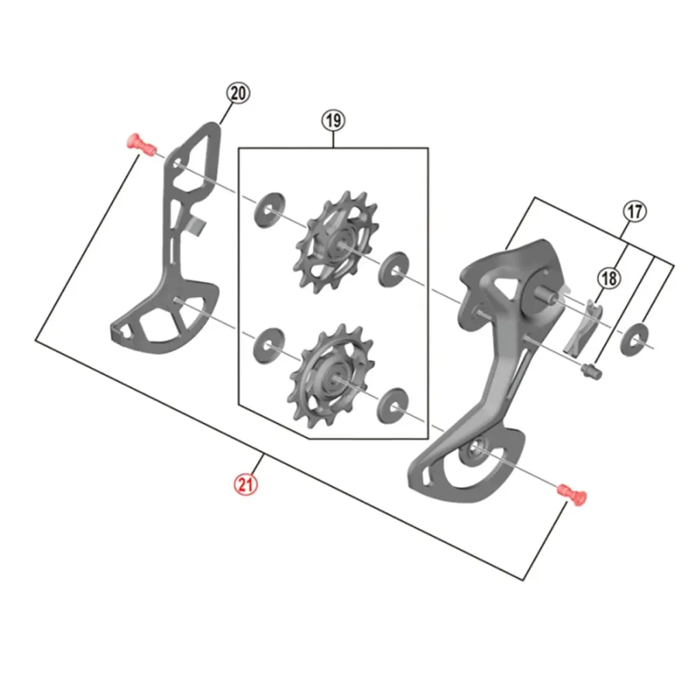 SHIMANO XTR M9000 / M9100 11V/12V zadní klec přehazovačky (x2)