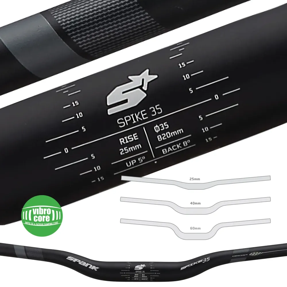 SPANK SPIKE 35 VIBROCORE Rise 40mm 820mm Červená řídítka