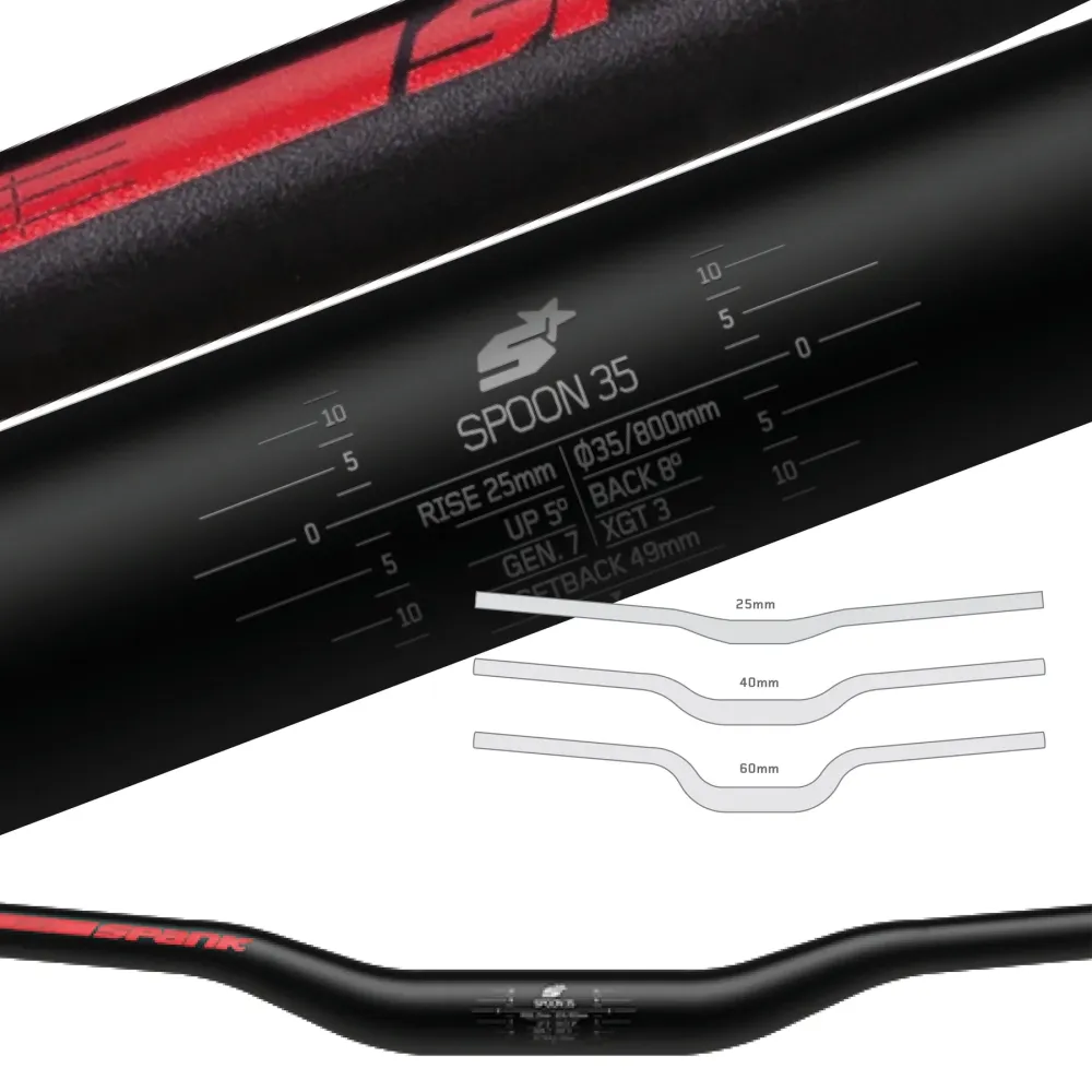 SPANK SPOON 35 Rise 60mm 800mm Black Hanger