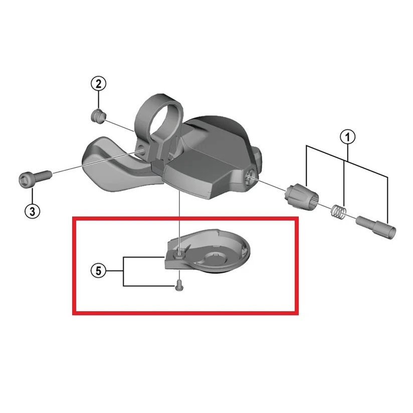 Spodní kryt pro regulátor rychlosti SHIMANO CUES SL-U4000 levý