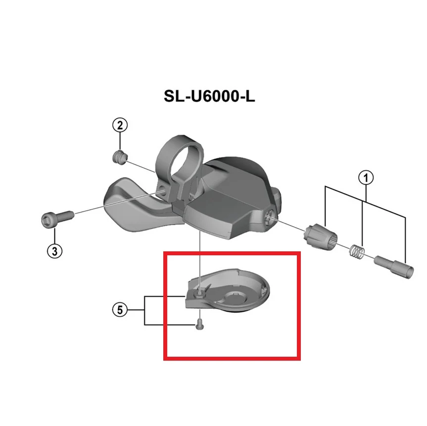 Spodní kryt pro SHIMANO SL-U6000-L Ovládání rychlosti vlevo