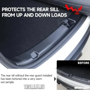 Tesla Model Y 2021 - 2024 ABS ABS Trunk Protector Guard pro uhlíkové vlákno