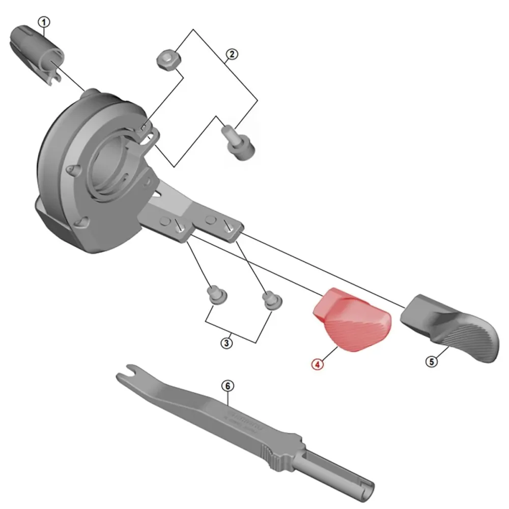 Tlačítko pro SHIMANO XT Di2 levé řazení SW-M8050 #Y0B300010