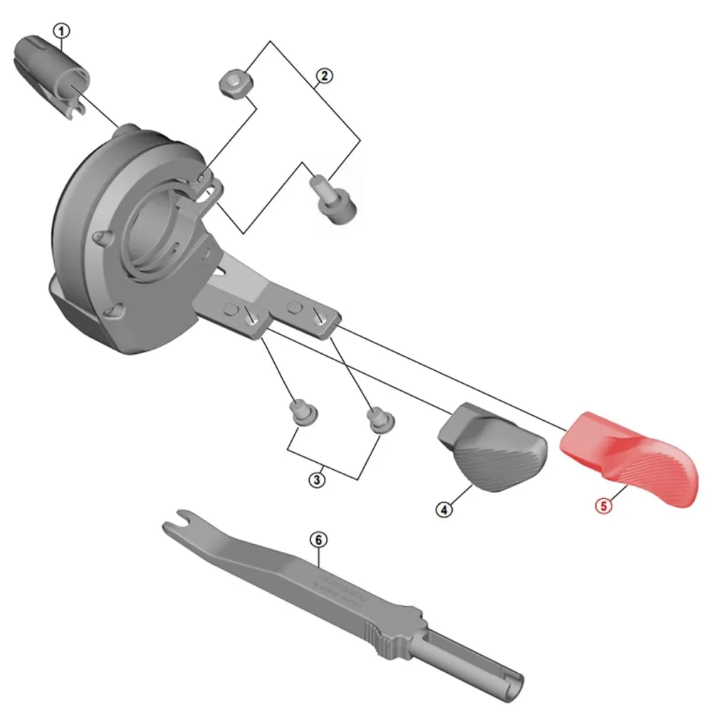 Tlačítko B pro SHIMANO XT Di2 SW-M8050 Pravé řazení #Y0B200010