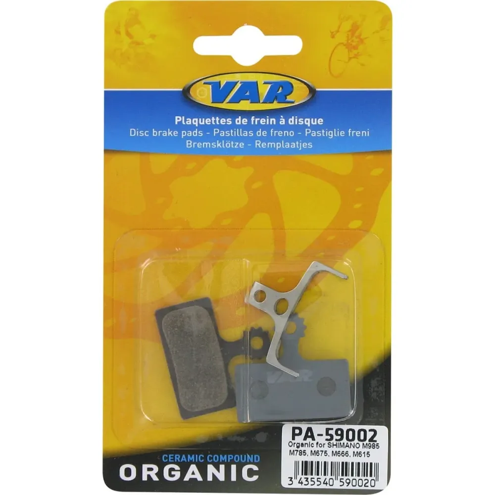 VAR Shimano M985 / M785 / M675 / M666 / M615 Organické brzdové destičky