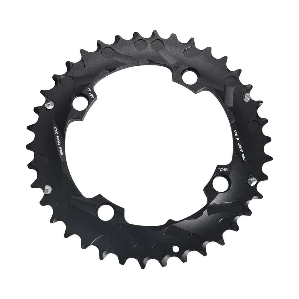 Vnější řetězový kroužek SRAM/TRUVATIV 10V se 4 otvory 104 mm černý