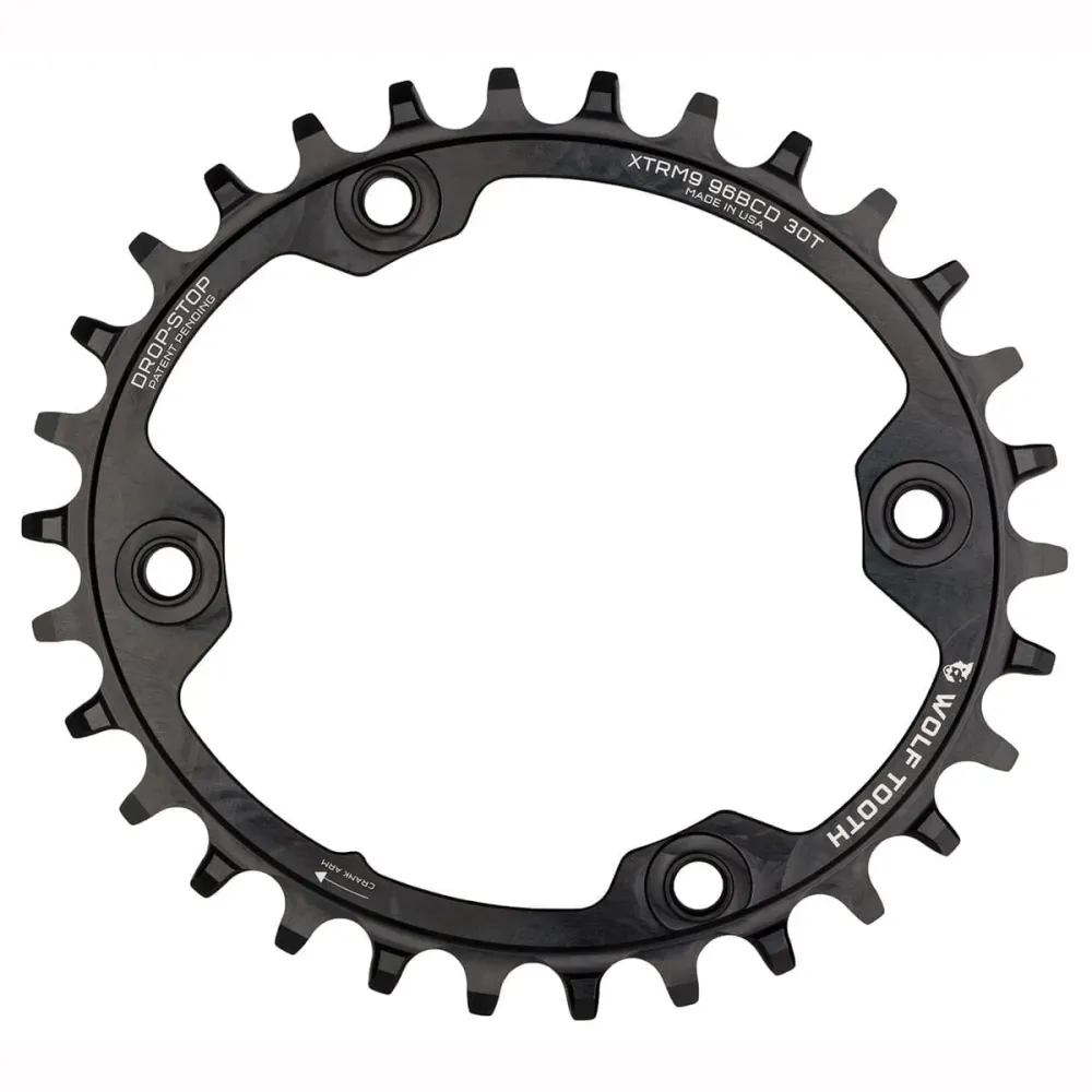 WOLF TOOTH ELLIPTICAL 96 BCD 11V Shimano XTR M9000/9020 4 otvory 96 mm černý mono oválný řetězový kroužek