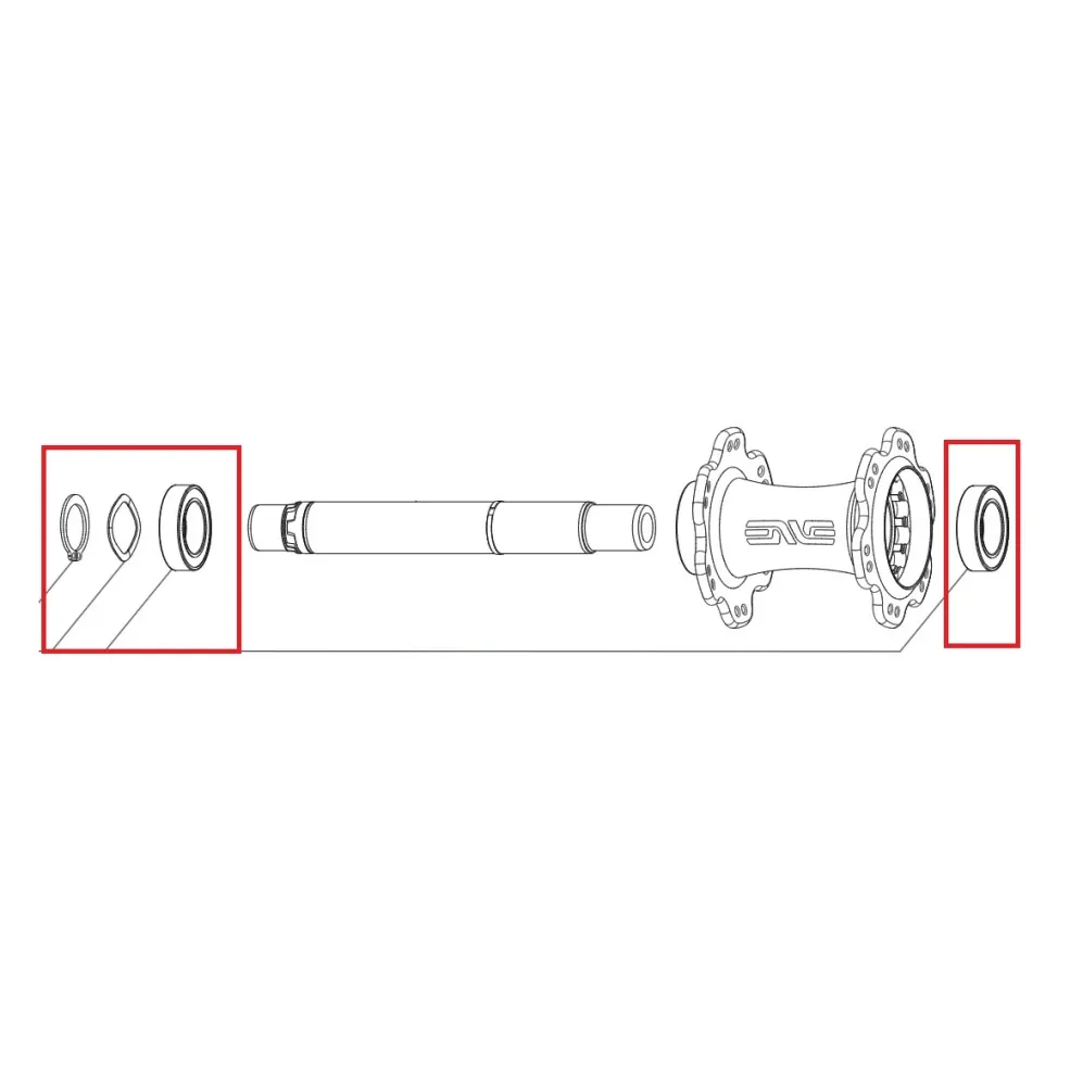 Ložisko zadního náboje 17×28×7mm.ENVE INNERDRIVE