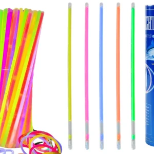 Fluorescenční čelenky svítící ve tmě – 100 kusů v různých barvách