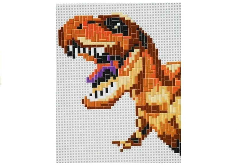 Mozaiková samolepka dinosaurus - kreativní puzzle