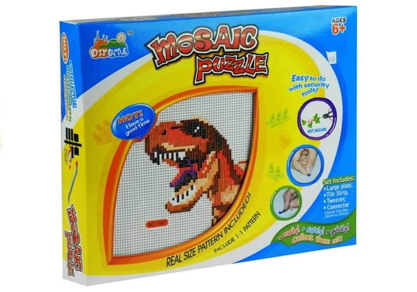 Mozaiková samolepka dinosaurus - kreativní puzzle
