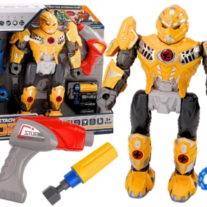 Šroubovací robot se zbraní, vrtačkou zvuky – žlutý
