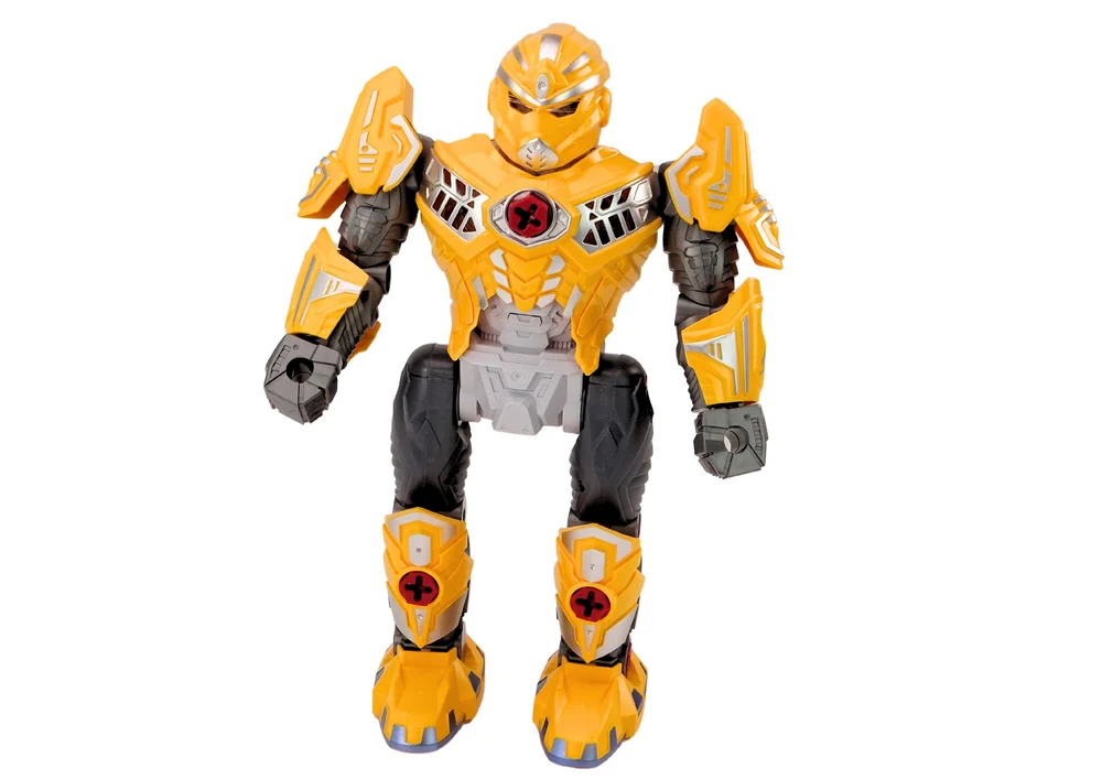 Šroubovací robot se zbraní, vrtačkou zvuky – žlutý