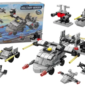 Stavebnice helikopter 6v1 DIY set vozidel – 117 dílů
