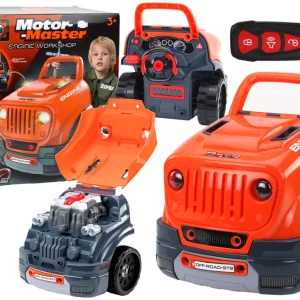 Warsztat s motorem k rozebrání DIY sada – oranžový