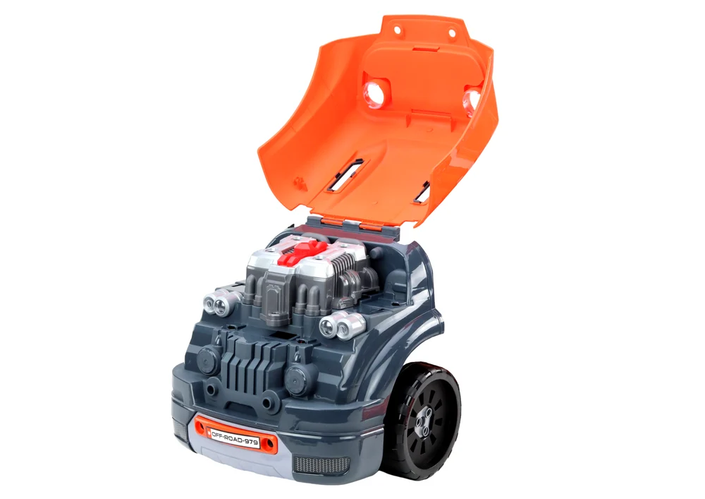 Warsztat s motorem k rozebrání DIY sada – oranžový
