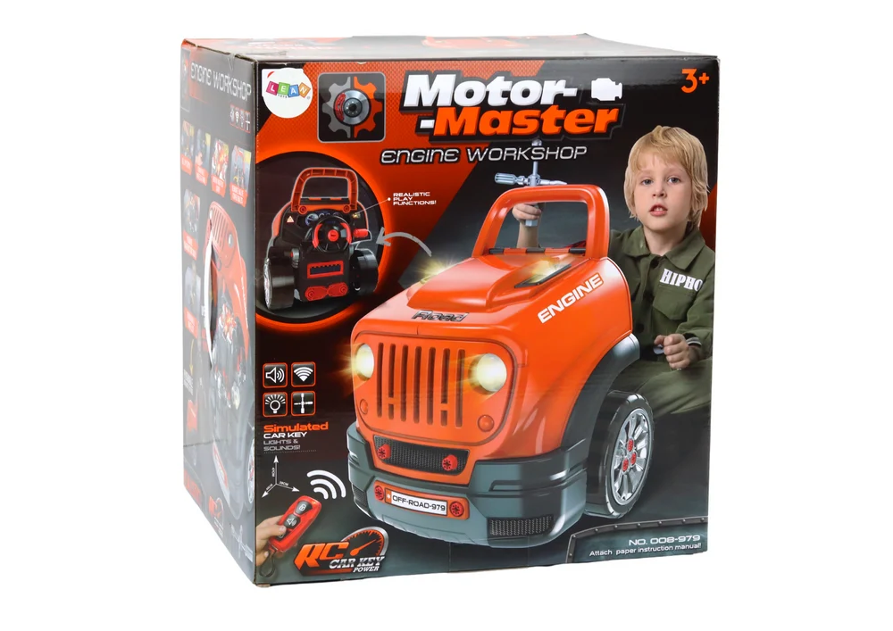 Warsztat s motorem k rozebrání DIY sada – oranžový