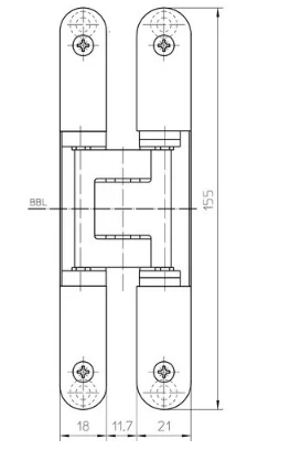 Skrytý dveřní závěs Simonswerk Tectus 240 3D - 40kg