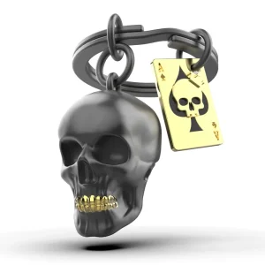 MTM - Key Fob - Black Skull - Klíčové prsteny