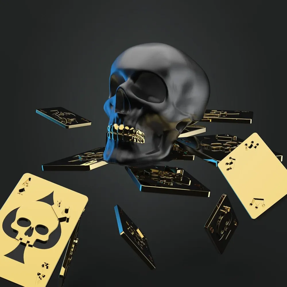MTM - Key Fob - Black Skull - Klíčové prsteny
