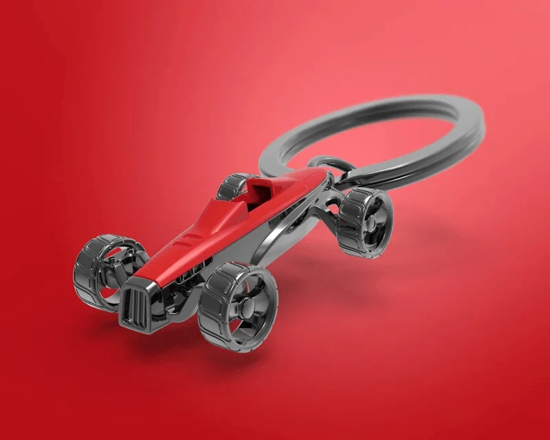 MTM - Key Key - Racing Car Red -Black - Klíčové prsteny
