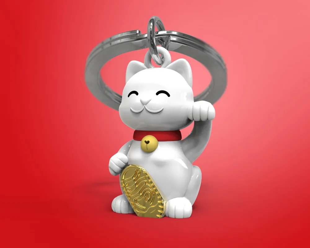 MTM - klíč klíče - Lucky Cat - Klíčové prsteny