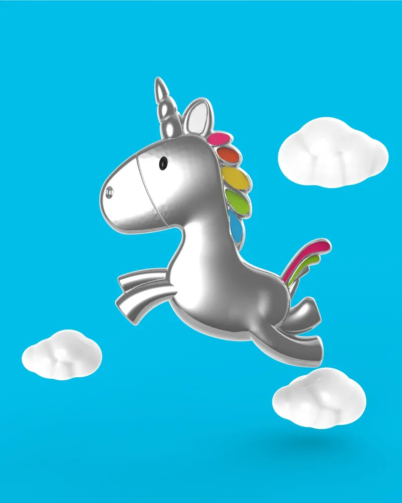 MTM - klíčový prsten - Rainbow Unicorn - Klíčové prsteny