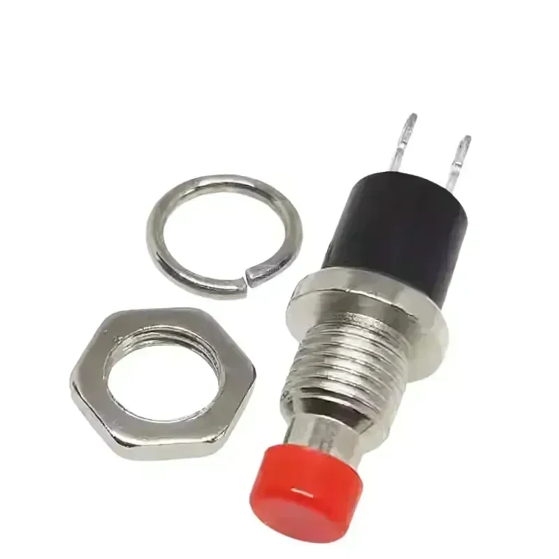 PBS-110/PB05A Netřískací tlačítkový spínač s otvorem 6/7MM, samoobnovovací, 2 kolíky