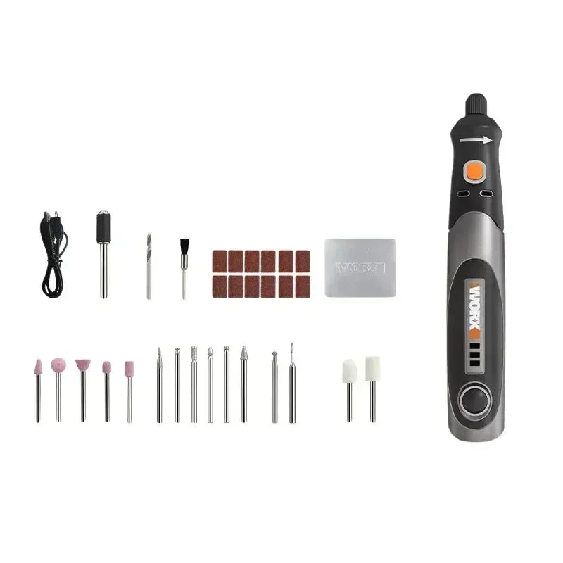 Worx 4V rotační WX750 bezdrátová mini vrtačka pro rytí, broušení leštění