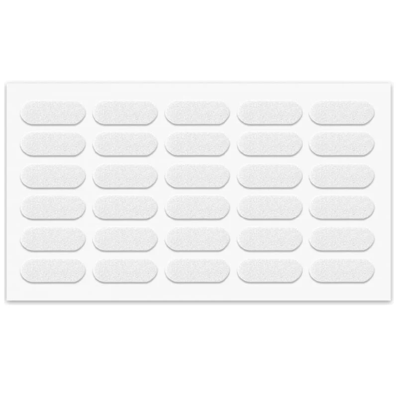 Bumper na dveře skříně - samolepící - 8x22mm bílý - 30 kusů