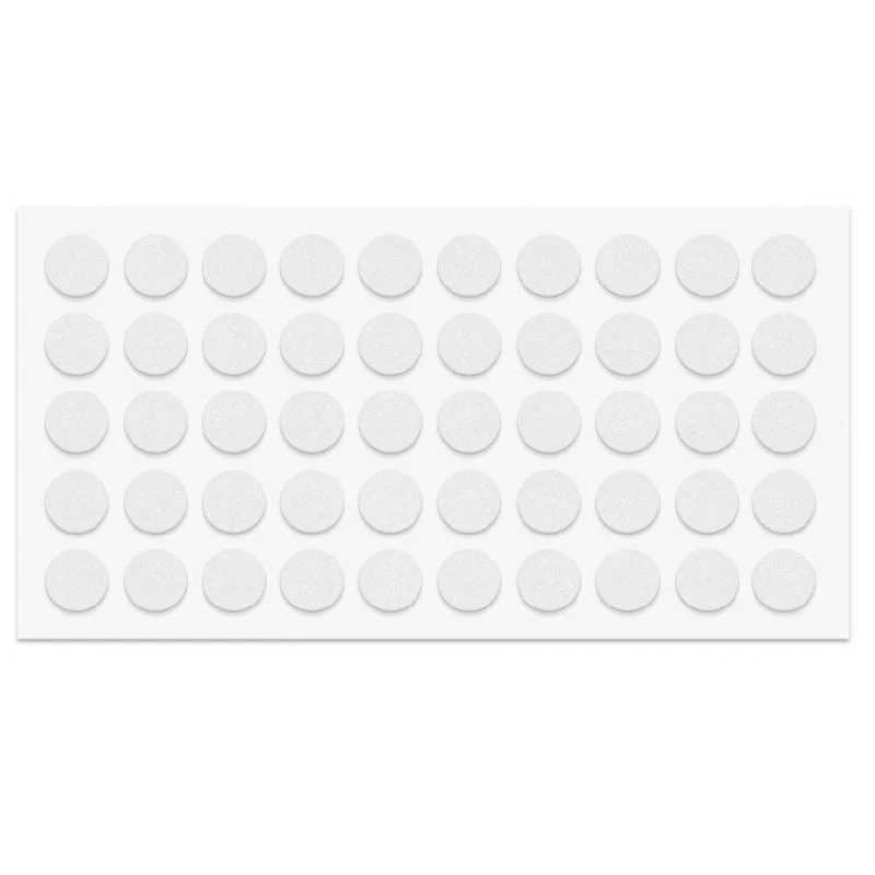 Bumper na dveře skříně - samolepící - 10 mm bílý - 50 kusů