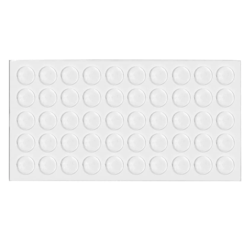 Bumper na dveře skříně - samolepící silikon 9x2mm - 50 kusů