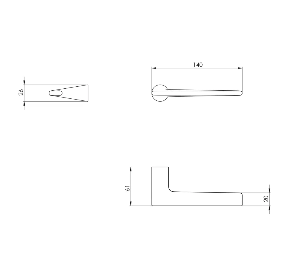 VM - Lieve - Minimalistické úchyty bez rozettů