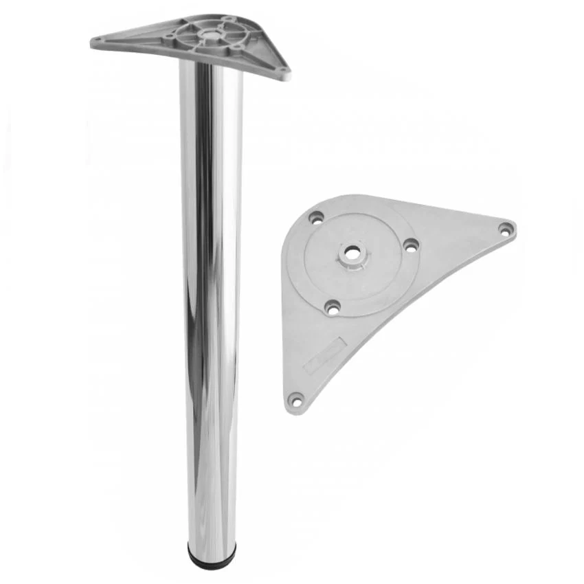 Nastavitelná noha nábytku 710 mm - montážní deska ZnAl - chrom