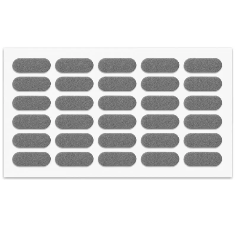 Nárazník na dveře skříně - samolepící - 8x22mm šedý - 30 kusů