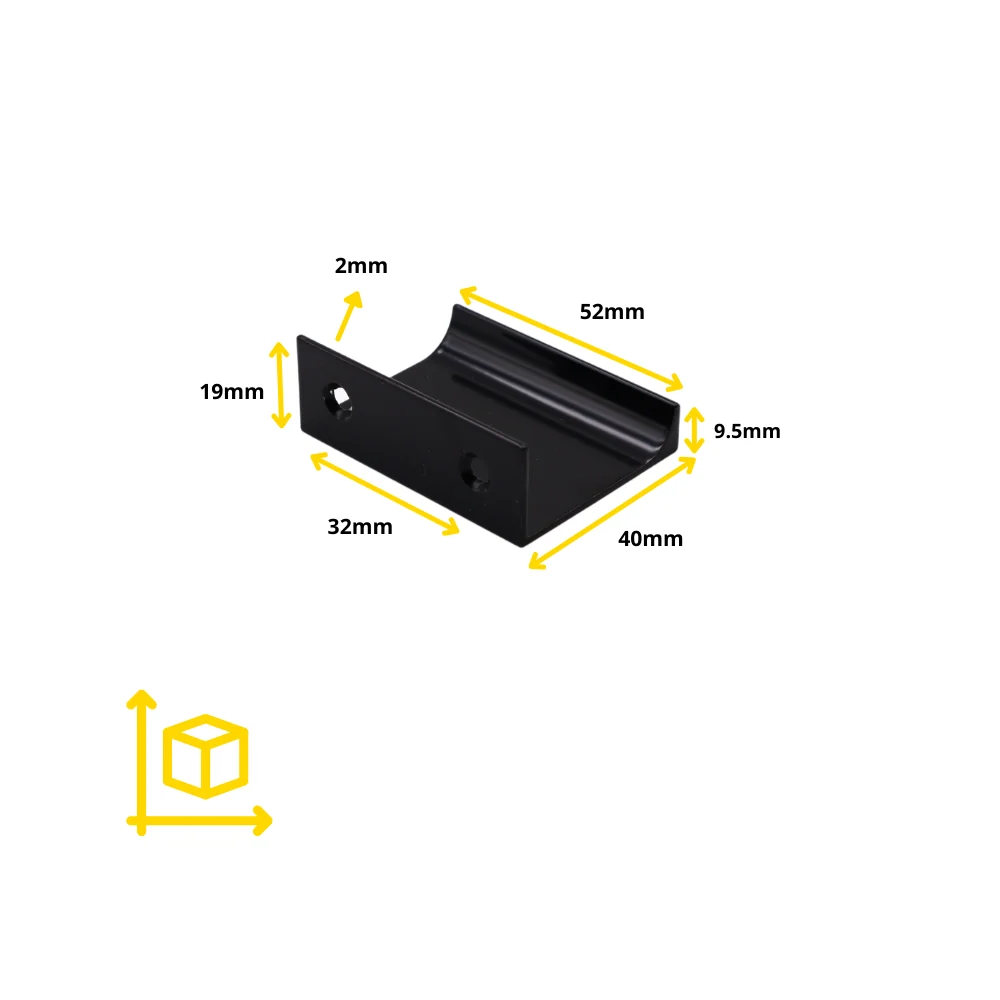 Profilová rukojeť Edge Grip 32 mm (celková délka 52 mm) - černá