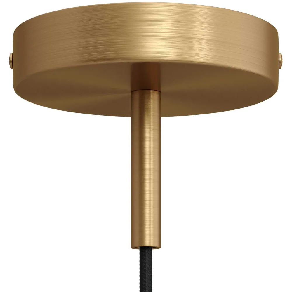 Sada cylindrický stropní baldachýn z kovu s kabelovou průchodkou 7 cm - saténový bronz