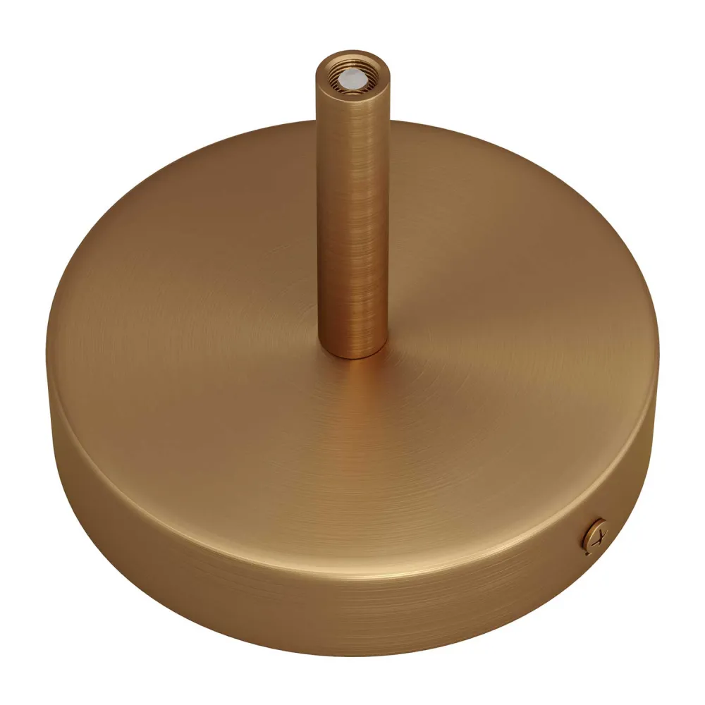 Sada cylindrický stropní baldachýn z kovu s kabelovou průchodkou 7 cm - saténový bronz