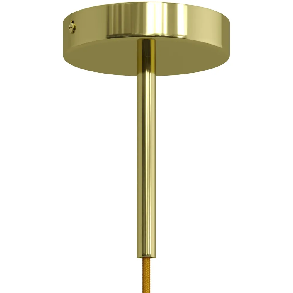 Válcová kabelová průchodka z kovu, délka 15 cm, včetně tyčky, matice podložky – Mosaz