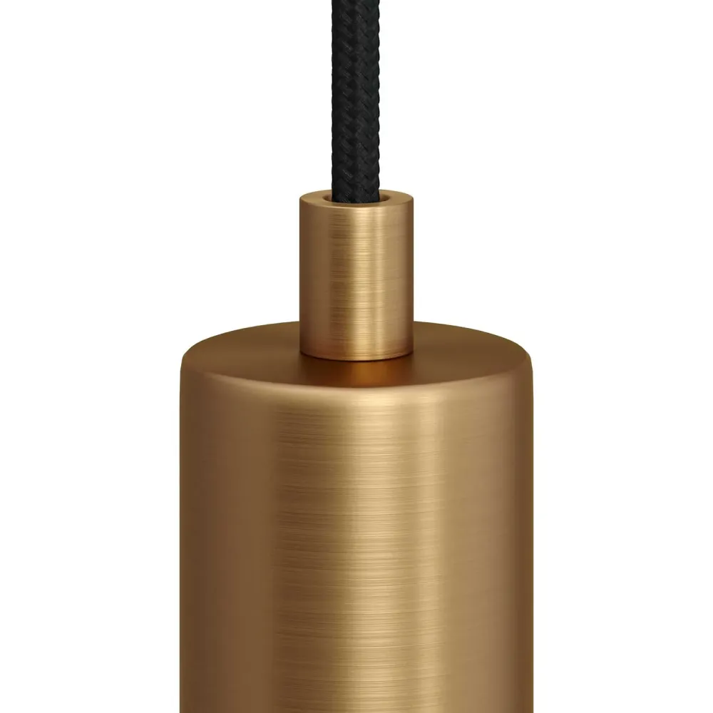 Válcová kabelová průchodka z kovu včetně táhla, matice podložky - Saténový bronz