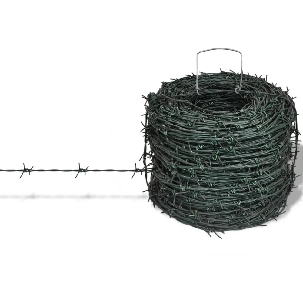 Ostnatý drát zelený role 100 m